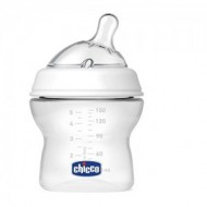 Chicco NaturalFeeling - Biberón con tetina inclinada anticólicos y flujo normal para bebé de 0m+, 150 ml