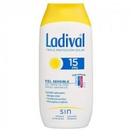 Ladival Protector Solar Piel Sensible - Gel Crema Oil Free -  FPS 15, 200 ml