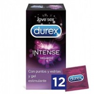 Durex Intense Orgasmic Preservativos con Puntos y Estrías 12 Unidades